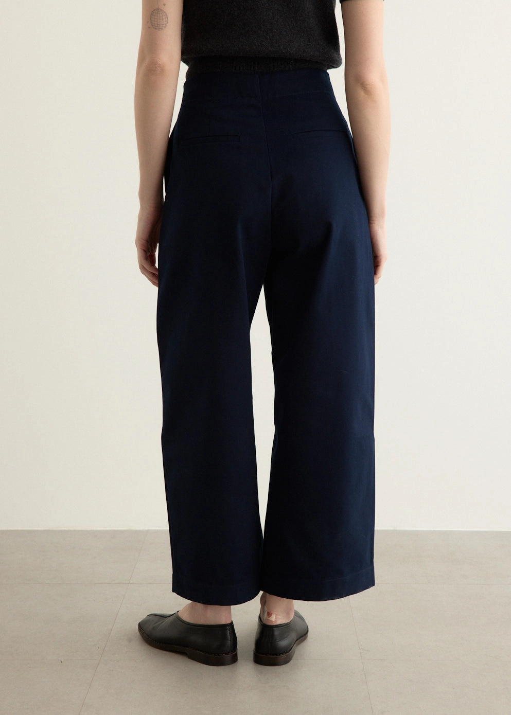 Dordoni Deep Pleat Volume Ankle Crop Pants Easy Wear