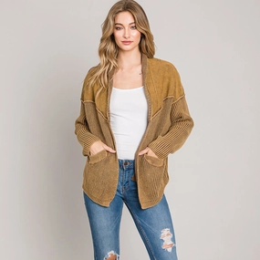 Breathable Microfiber Terry Cardigan