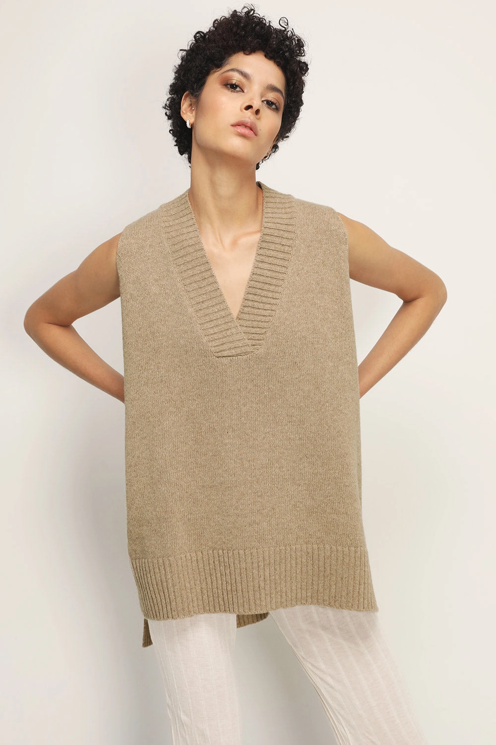 Lyla Oversized Knit Vest Summer Dress