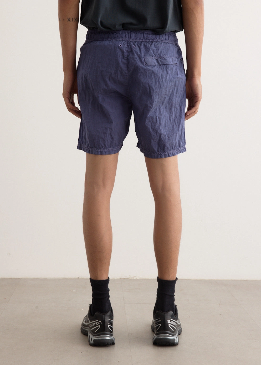 Nylon Metal Mid Length Swim Shorts Anti Static Material Sporty Design