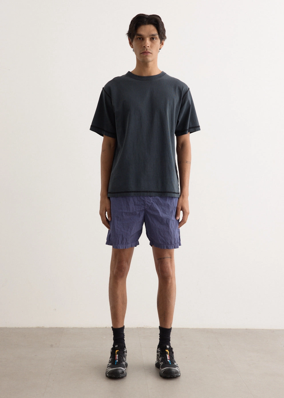 Nylon Metal Mid Length Swim Shorts Seamless Design Beach Bound