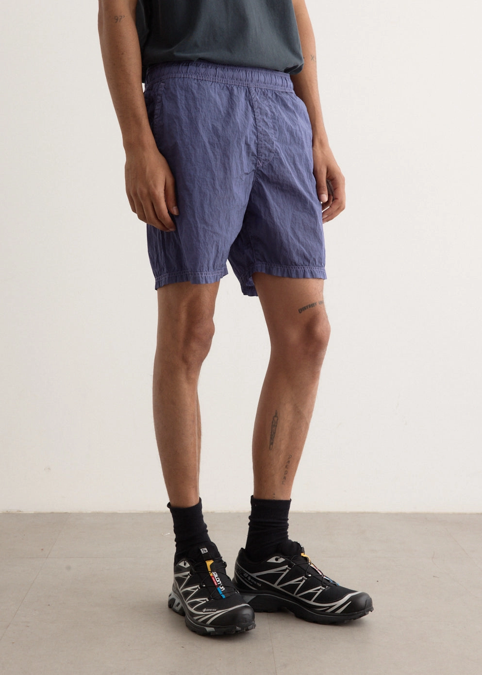 Freedom Stretch Nylon Metal Mid Length Swim Shorts