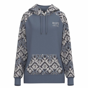 Hooey Women's Blue RLAG Hoodie Convertible styles