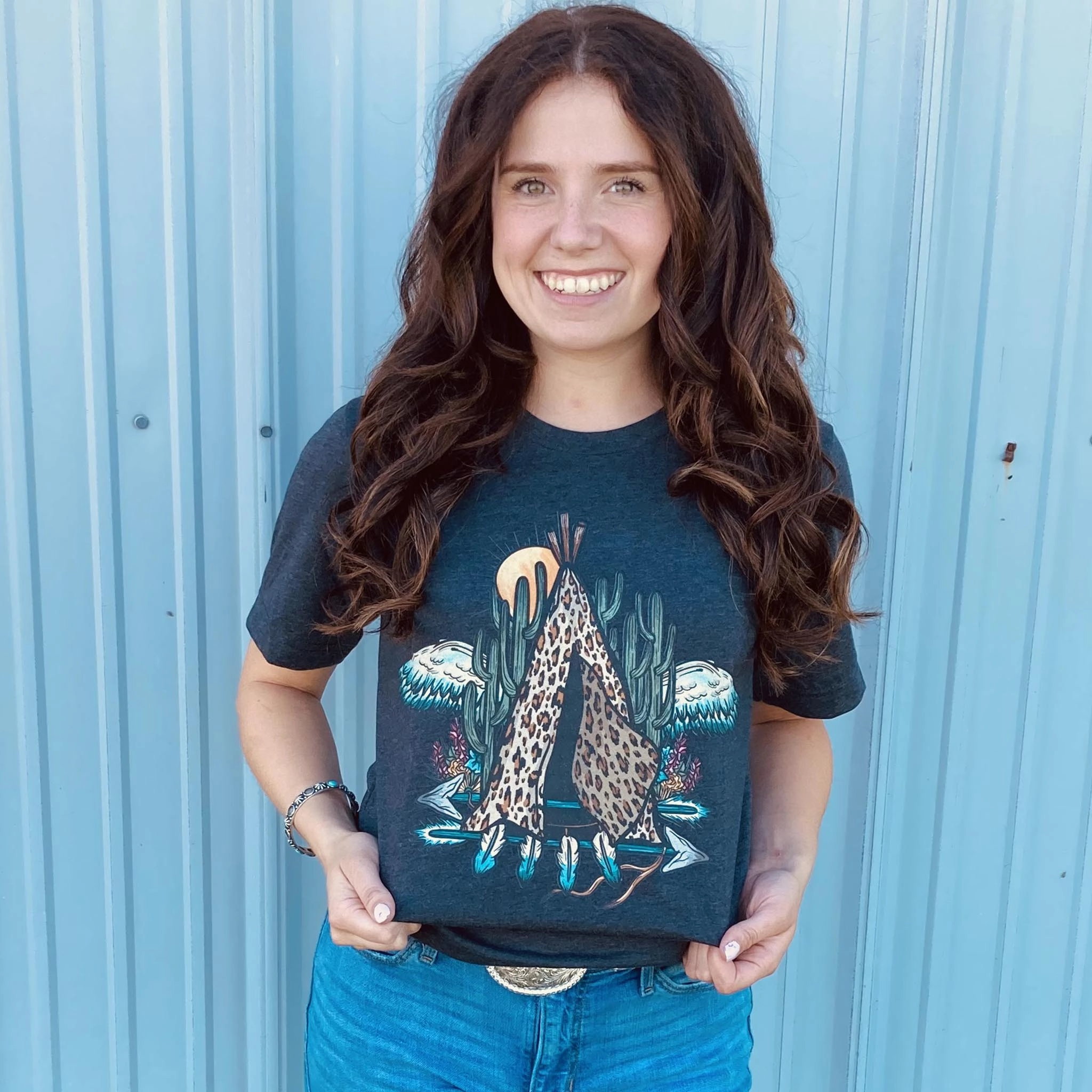 Multipanel Construction Boho Tipi Tee