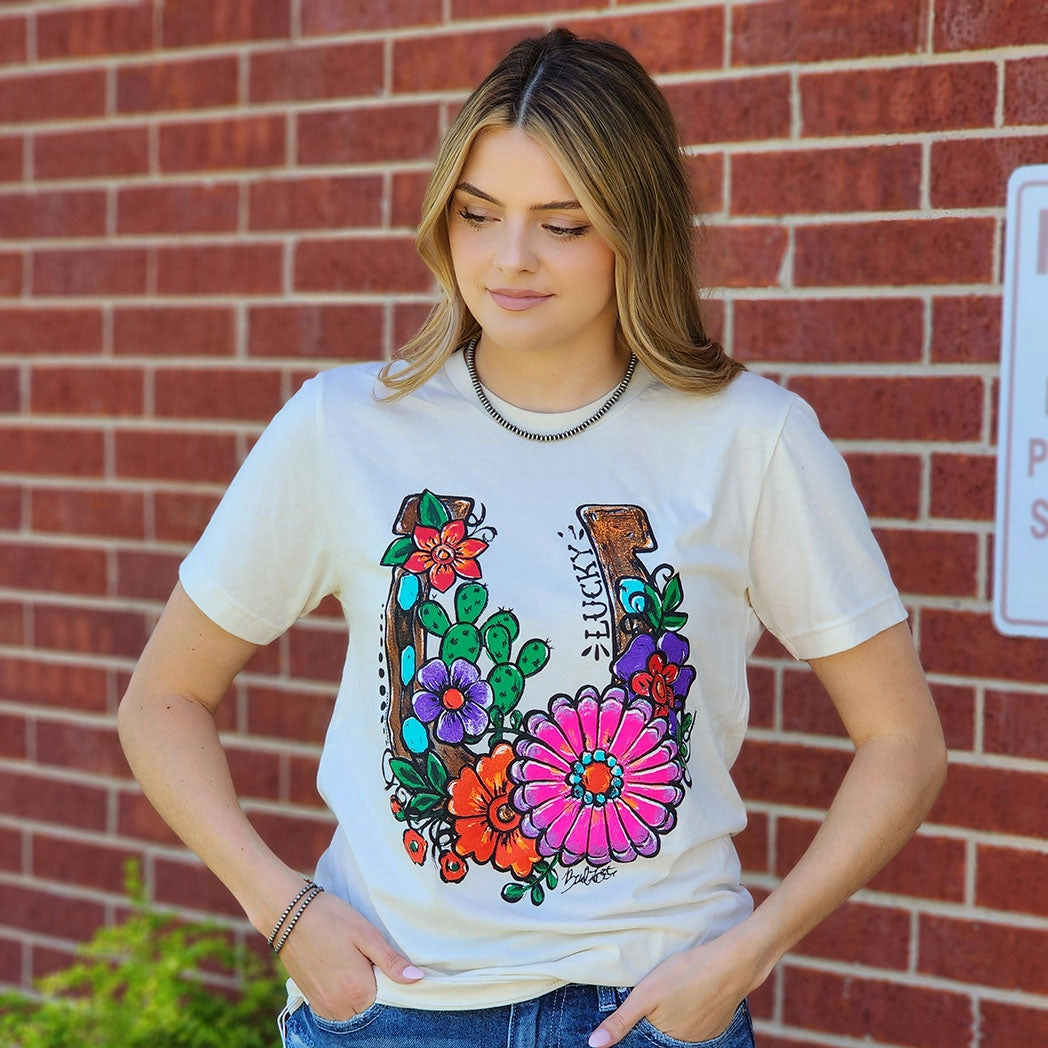 Lucky Horse Shoe Tee DurableReinforcement Comfy Layer