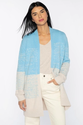 Ombre Long Cardigan Cold Day Fashion Stylish Wear