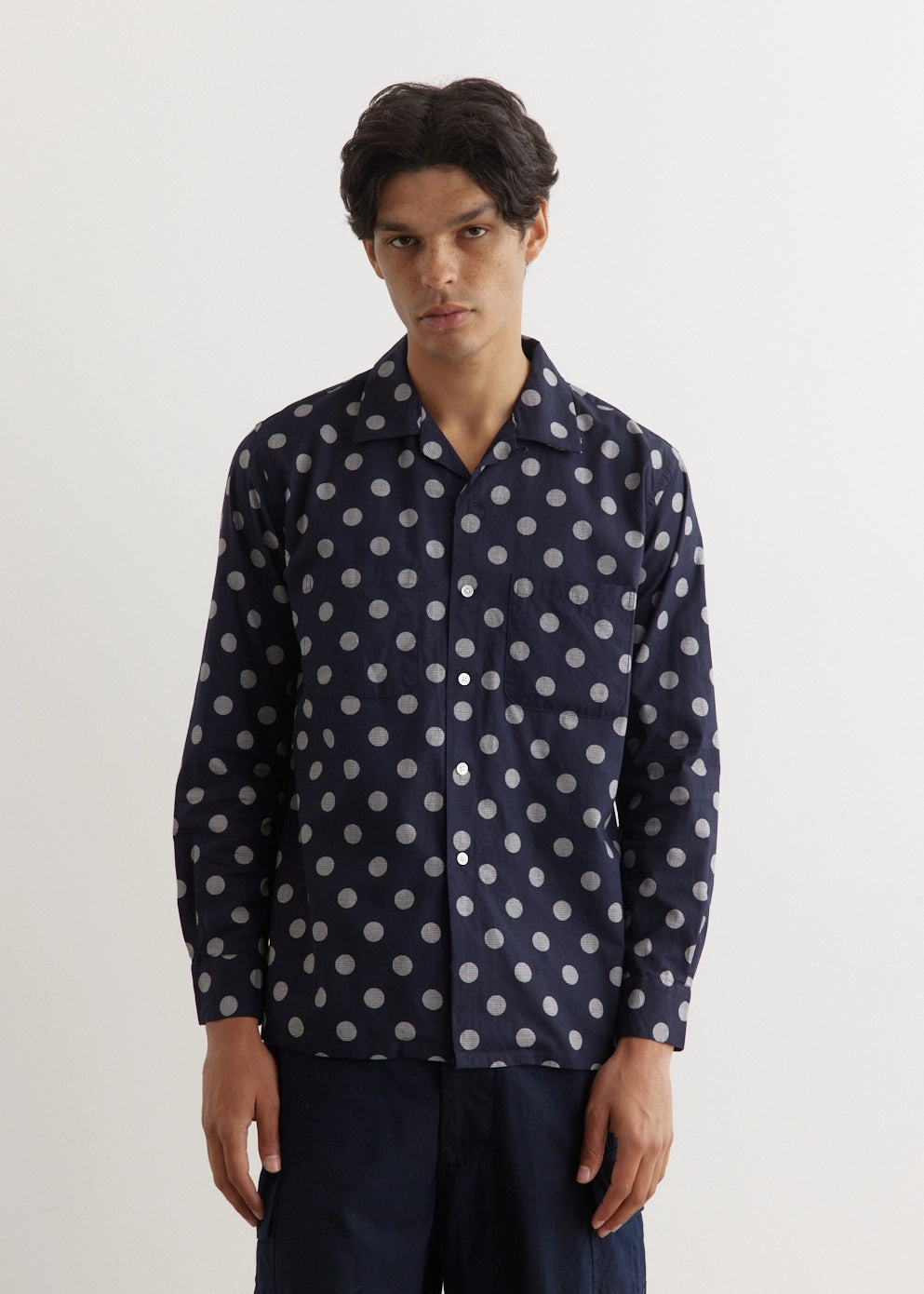 Open Dot Print Shirt Abrasion resistant