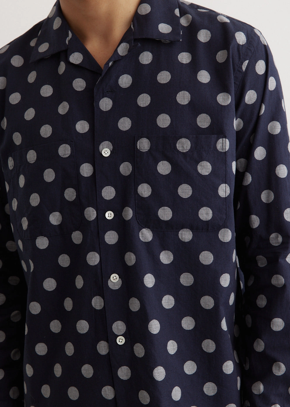 Open Dot Print Shirt Customizable Option Athleisure Trend