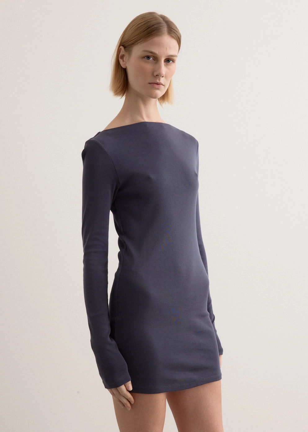 Organic Cotton Bateau Dress Natural Silhouette Tall Fit