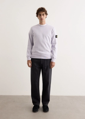 Relaxed Neckline Organic Cotton Crewneck Sweatshirt