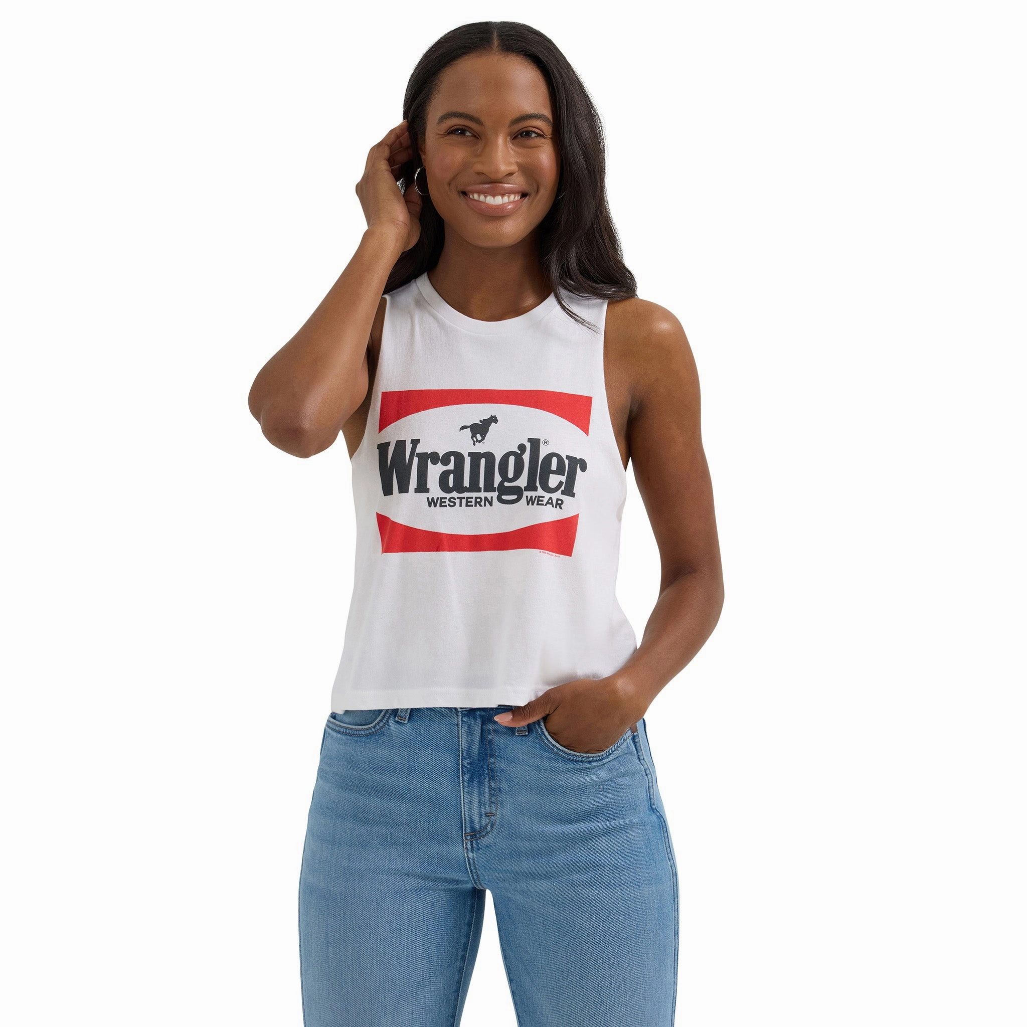 Wrangler Women's Retro Sleeveless Crop Top High Stretch Fabric