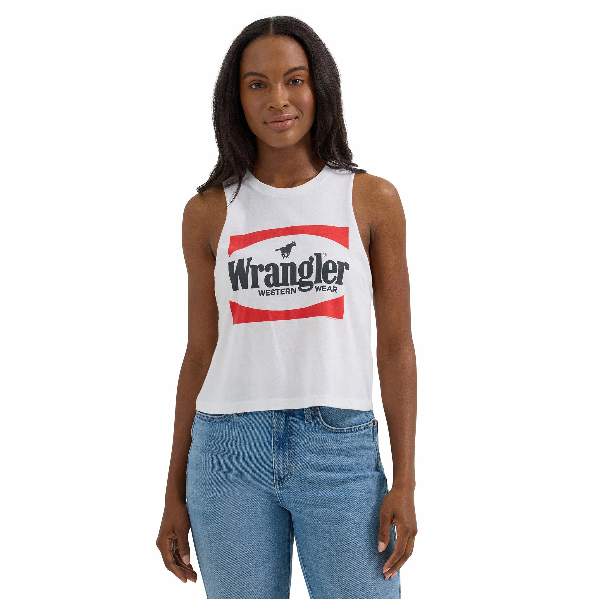 Wrangler Women's Retro Sleeveless Crop Top Airflow Weave Pattern