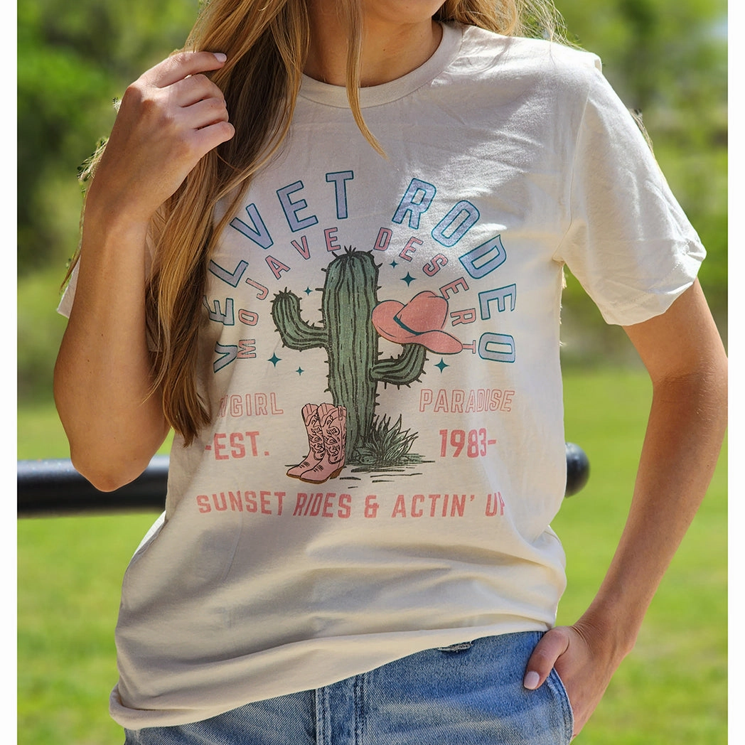 Breathable Design Stylish Tank Velvet Rodeo Tee