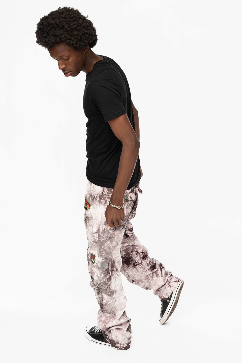 ORIGINAL ROBIN??S JEAN CALL OF DUTY CARGO PANTS IN CRYSTAL TYE DYE PURPLE WITH PATCH Seasonless wear