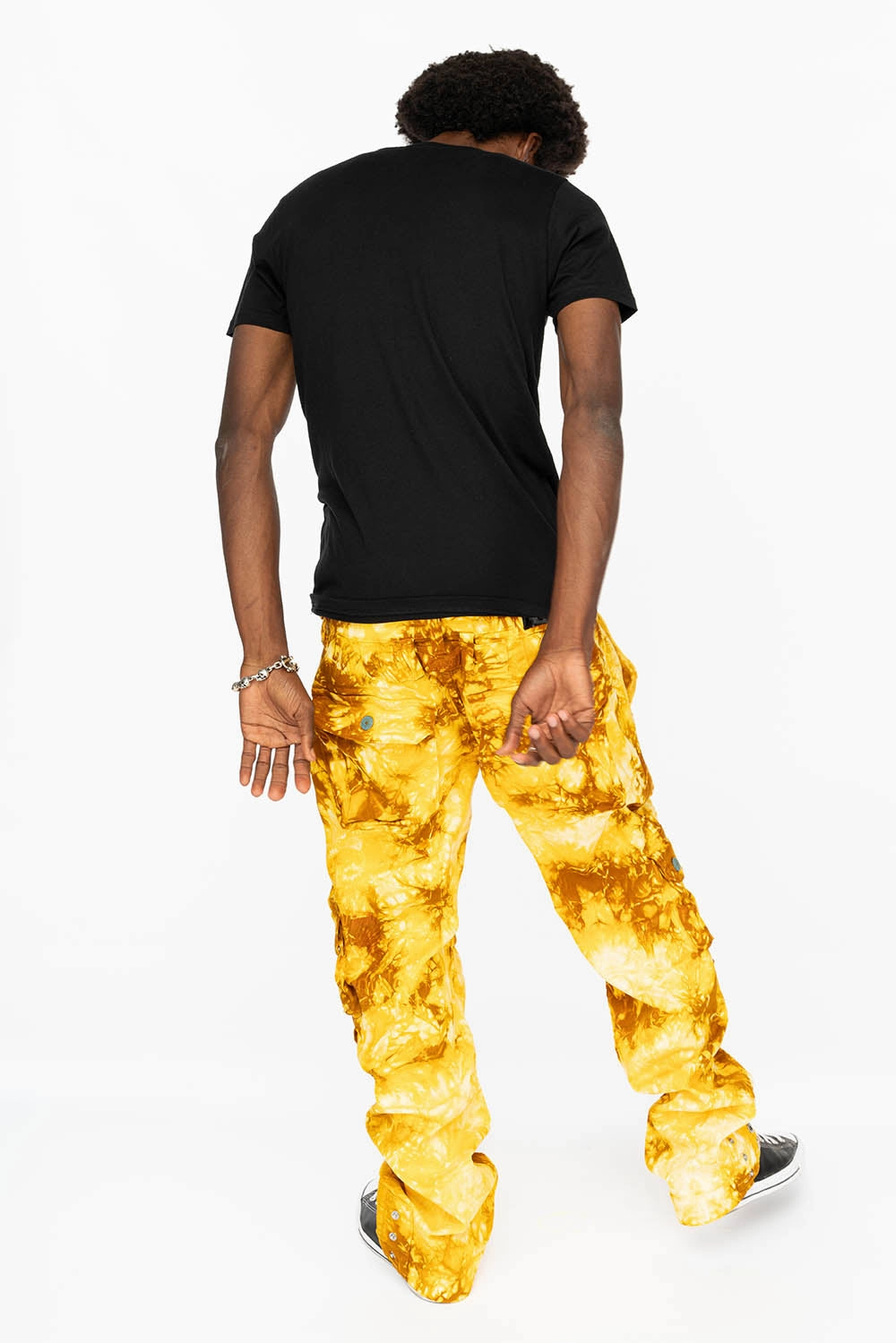 High-Quality Fabric ORIGINAL ROBIN??S JEAN CALL OF DUTY CARGO PANTS IN TYE DYE TAN YELLOW