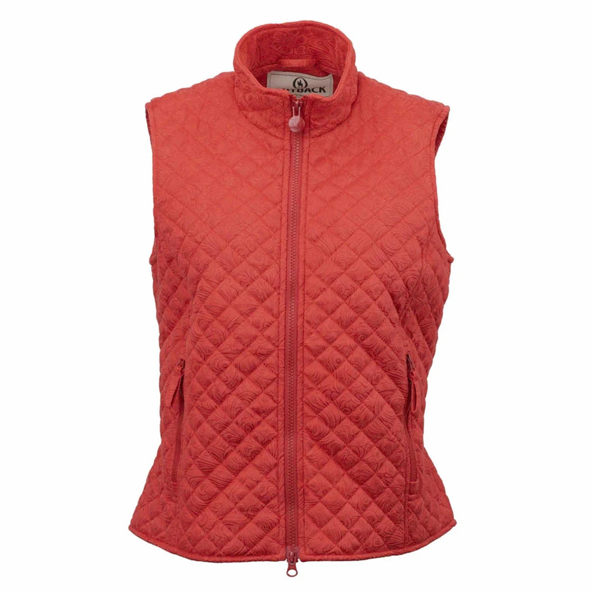 Outback Red Paisley Wilona Vest Climate Adaptive Design Friction Resistant