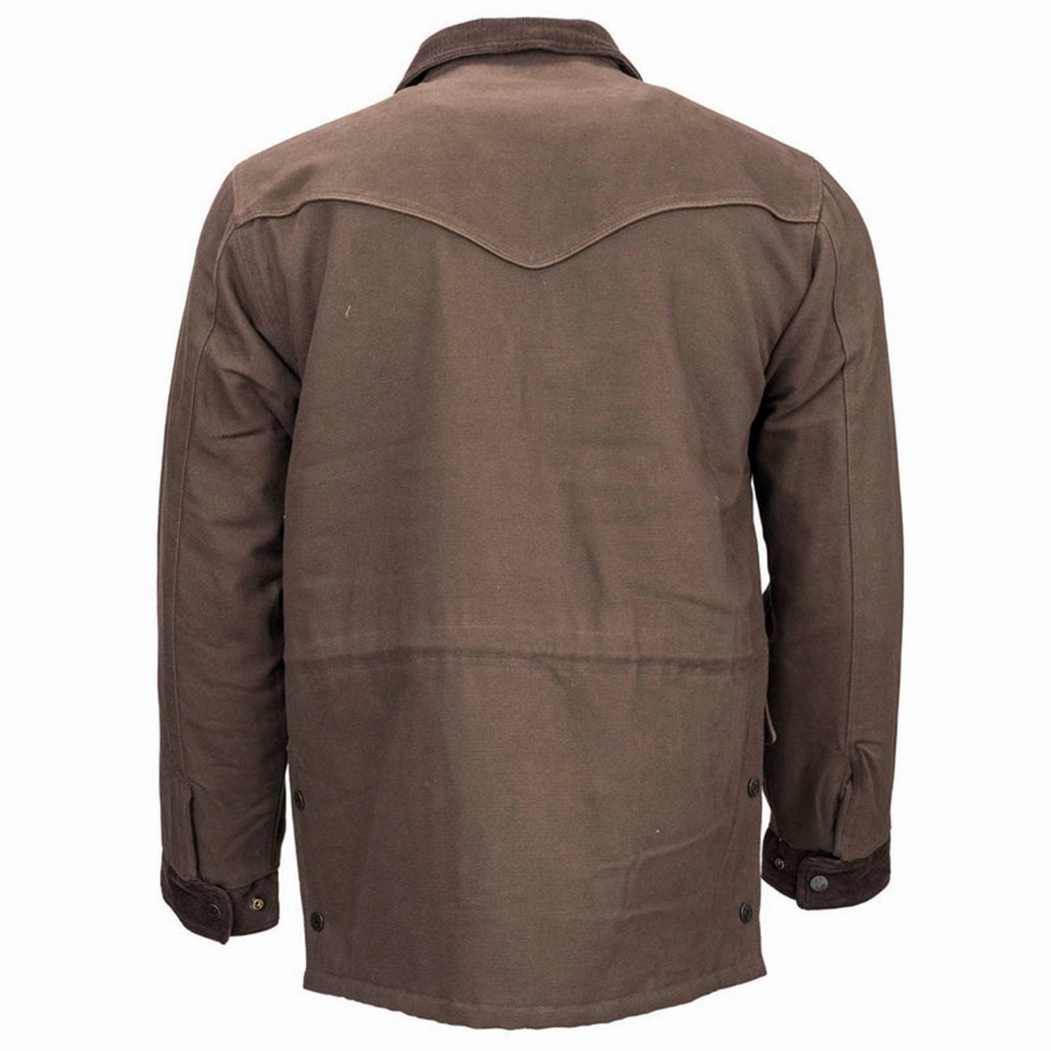 Non Restrictive Mobility Minimalist Aesthetic Outback Trading Men's Cattleman Brown Jacket