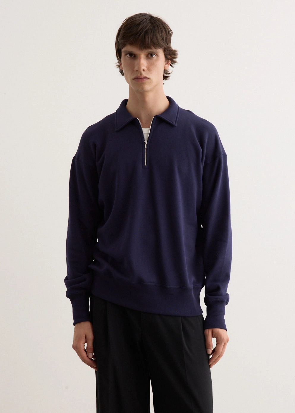 Suvin Sweat Halfzip Pullover Soft Knit Design Minimal Design