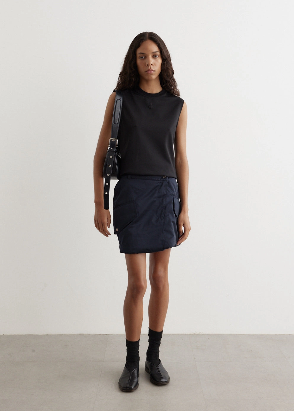 thickness Anchor Embroidery Tank Top