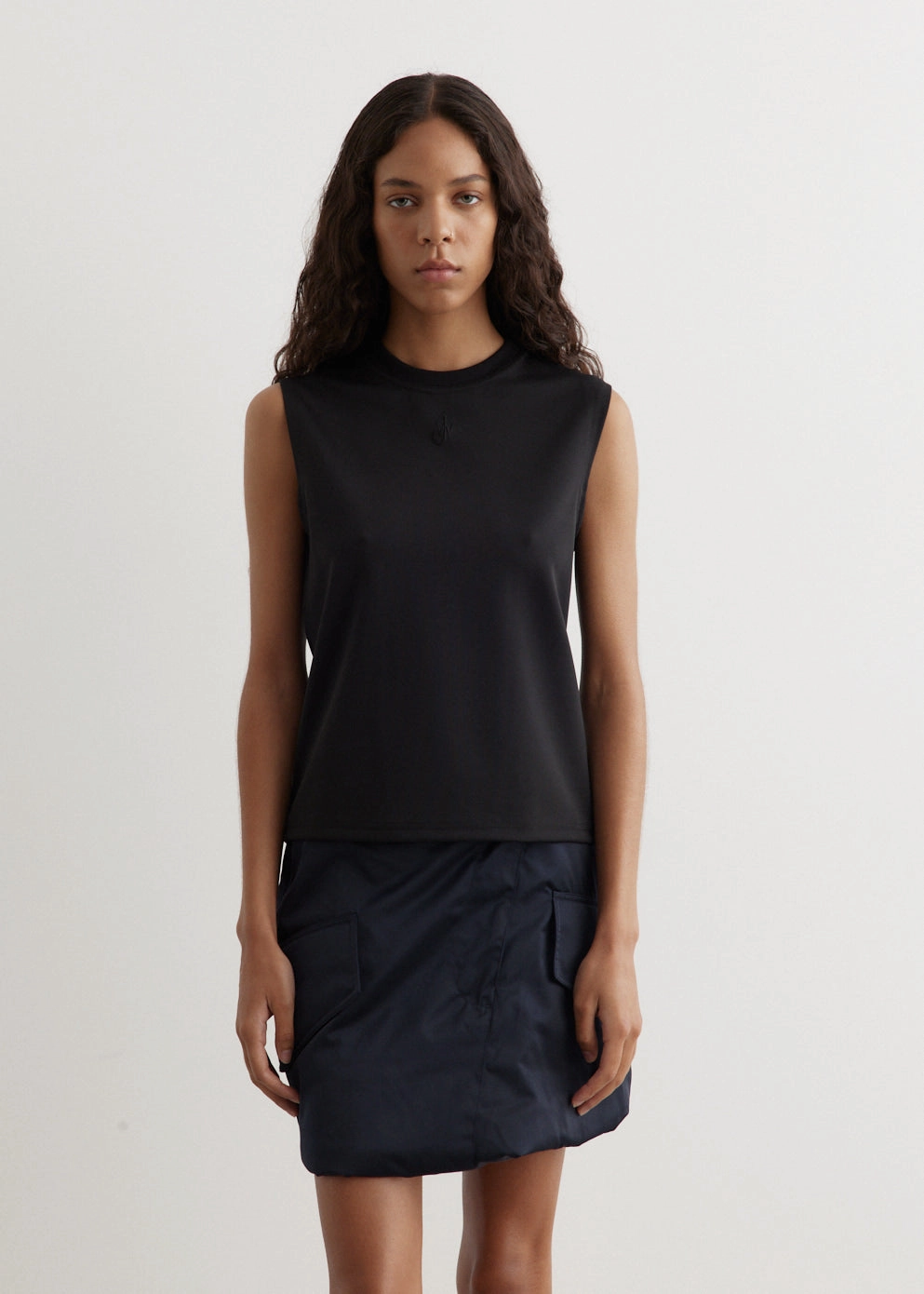 Anchor Embroidery Tank Top All Purpose Layered Comfort