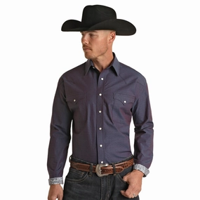 Panhandle Men's Royal Blue Shirt City Exploration
