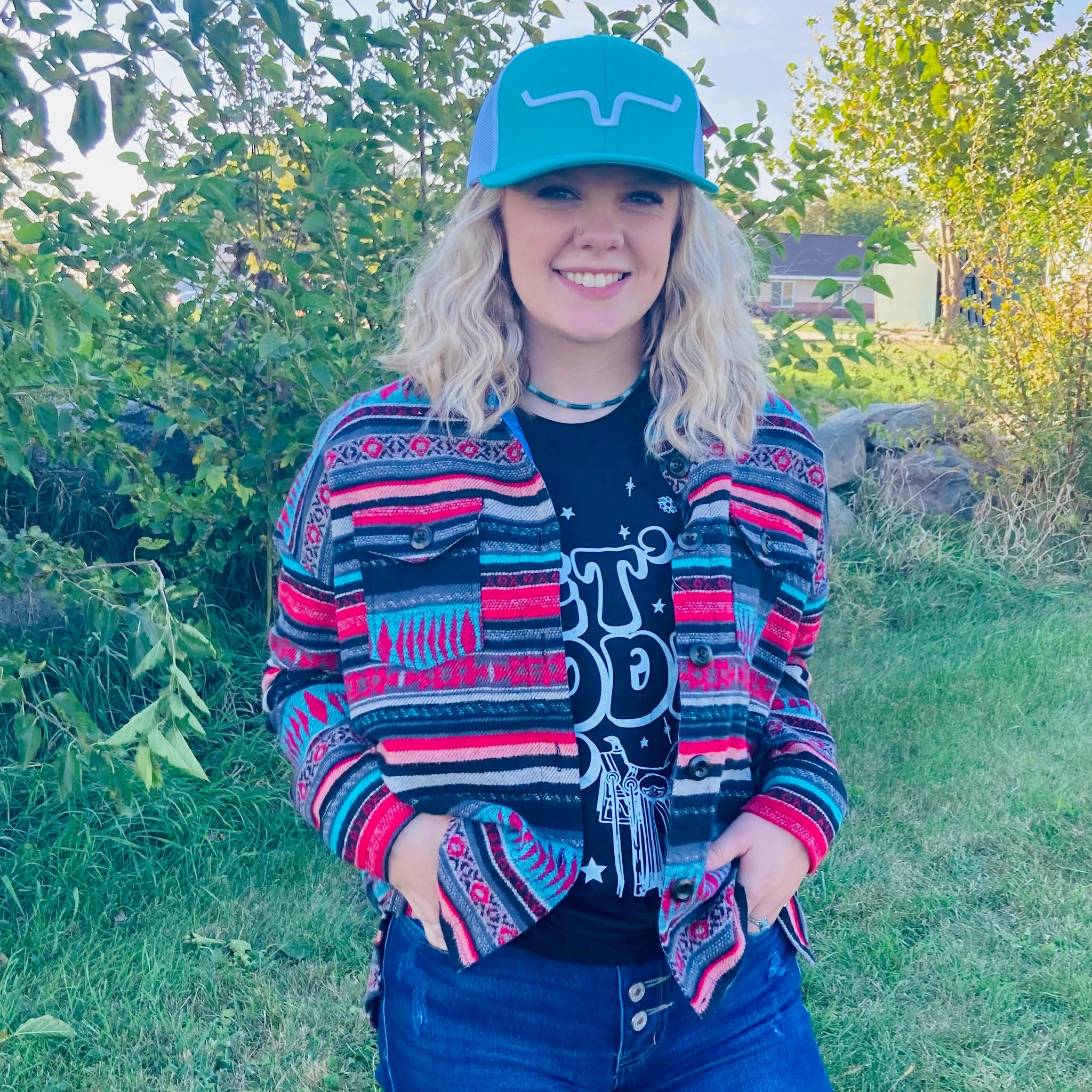 Panhandle Slim Aztec Shacket Dual Layer Insulation