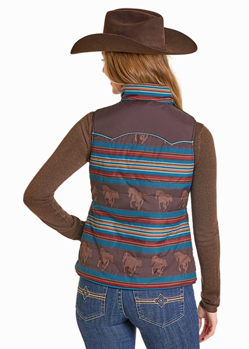 Panhandle Slim Chocolate Reversible Vest Smooth Zipper Track clean design