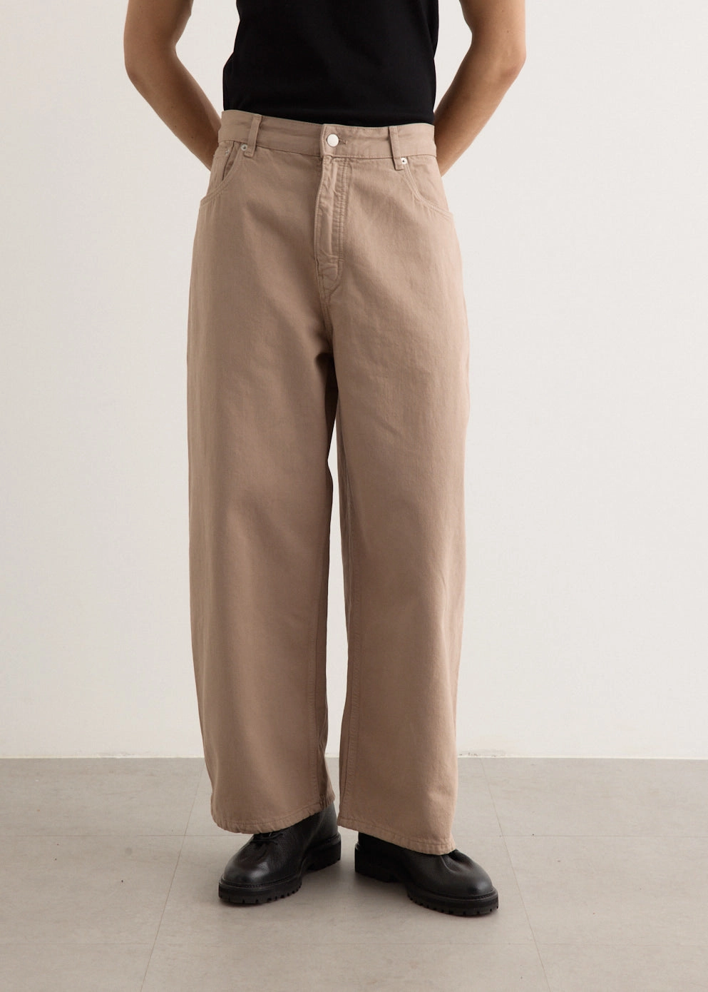 Paolo Garment Dyed Denim Pant Noise Reduciting Fabric Day Ready