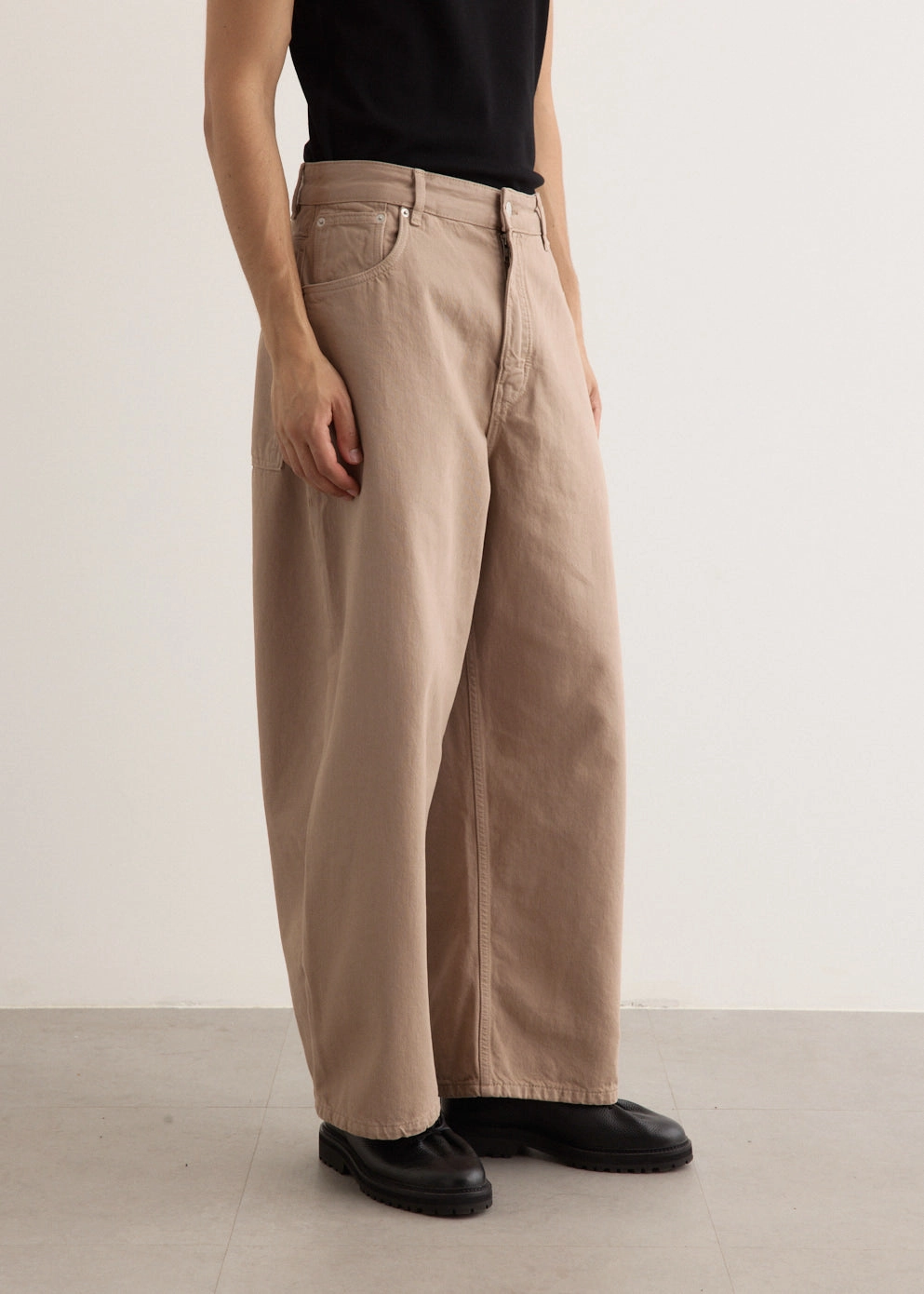 Double Stitched Seams Paolo Garment Dyed Denim Pant