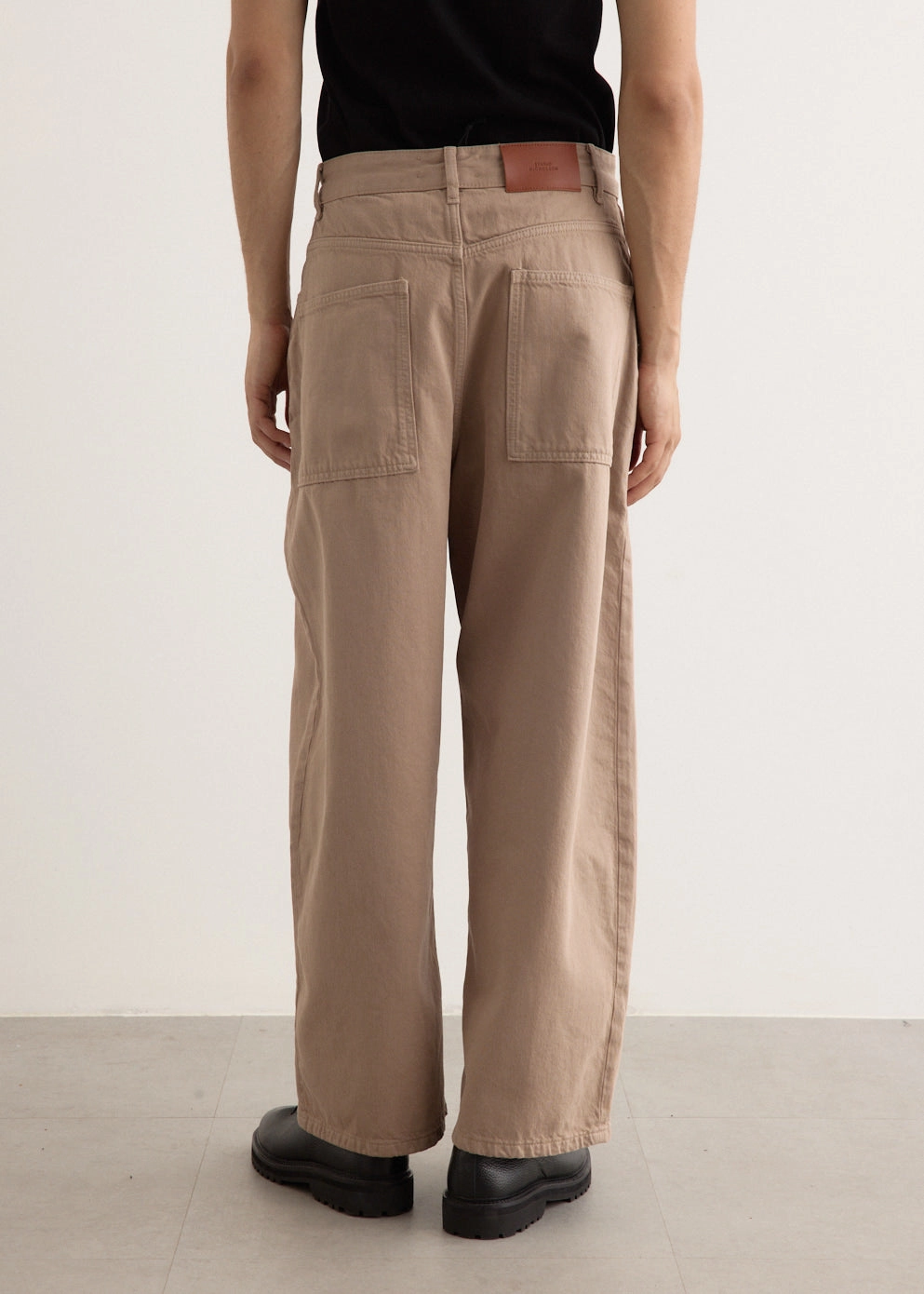 Paolo Garment Dyed Denim Pant Windproof Design Non Irritating Seams