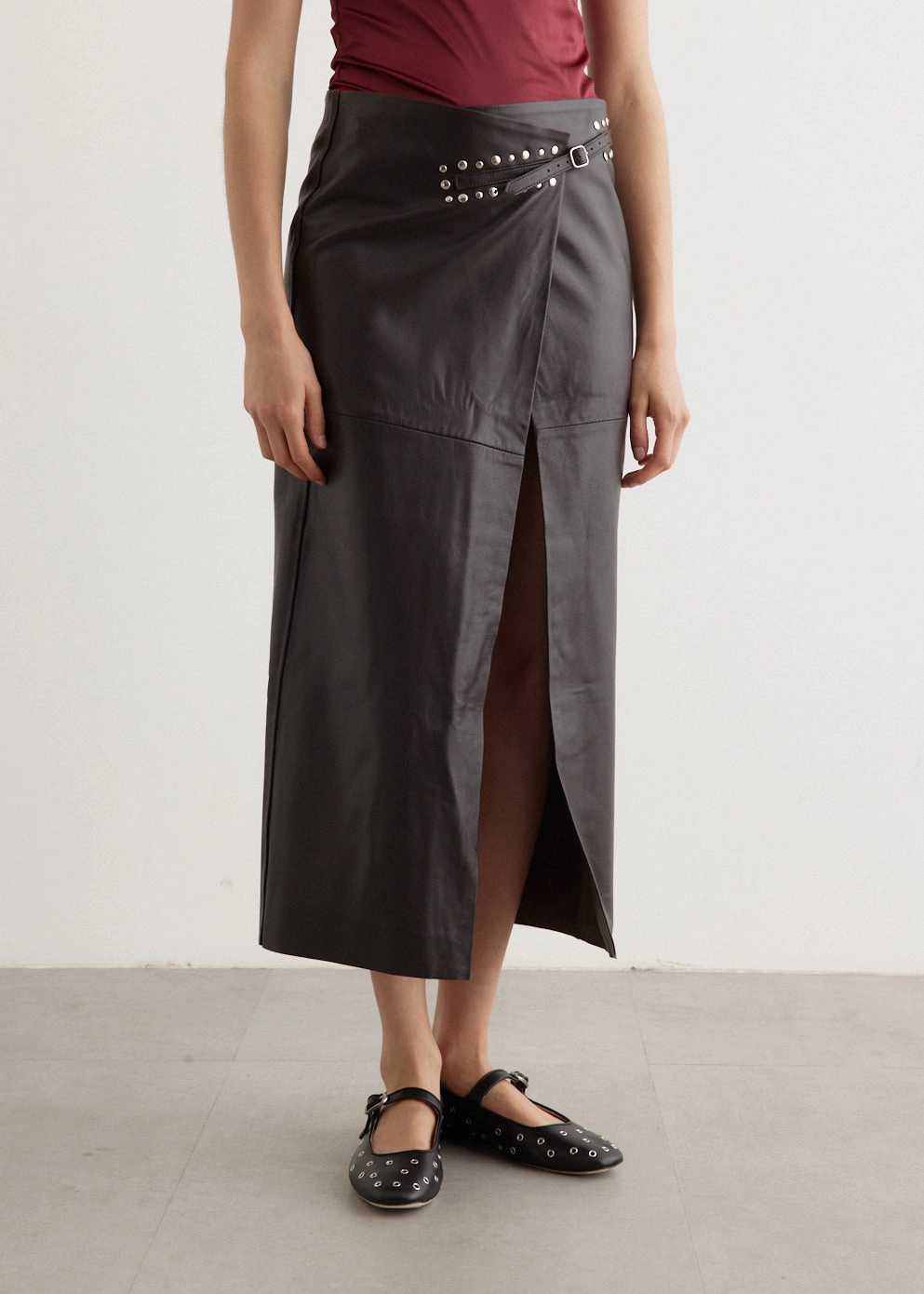 Material Innovation Paula Midi Skirt