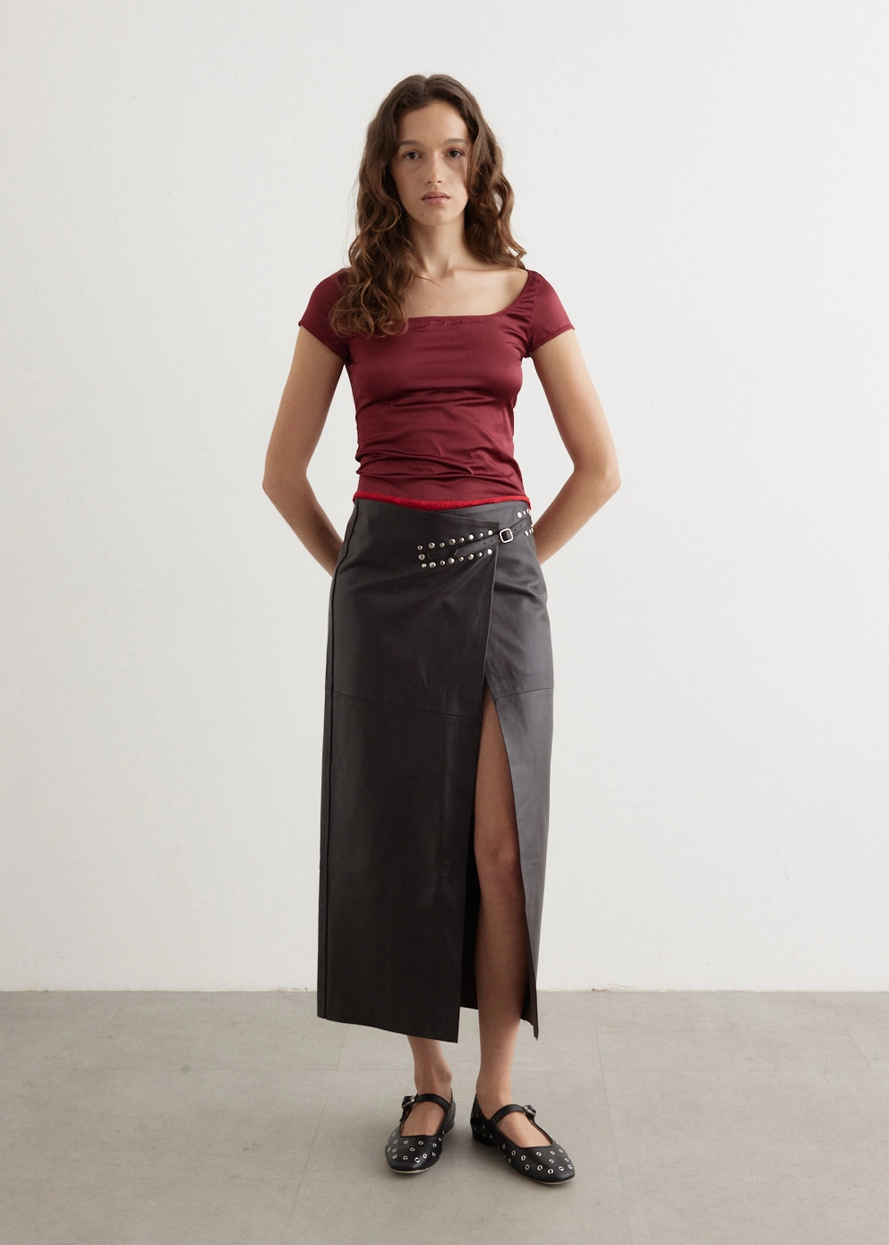 Paula Midi Skirt Easy Combo Luxury Feel