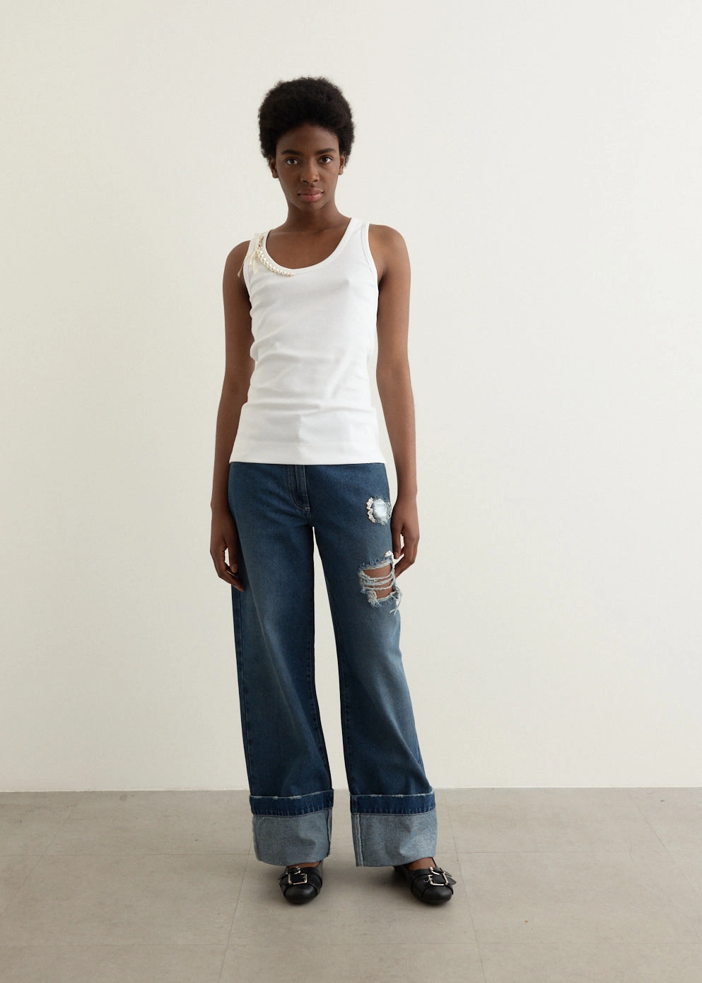 Sustainable common Pearl Chain Tank Top