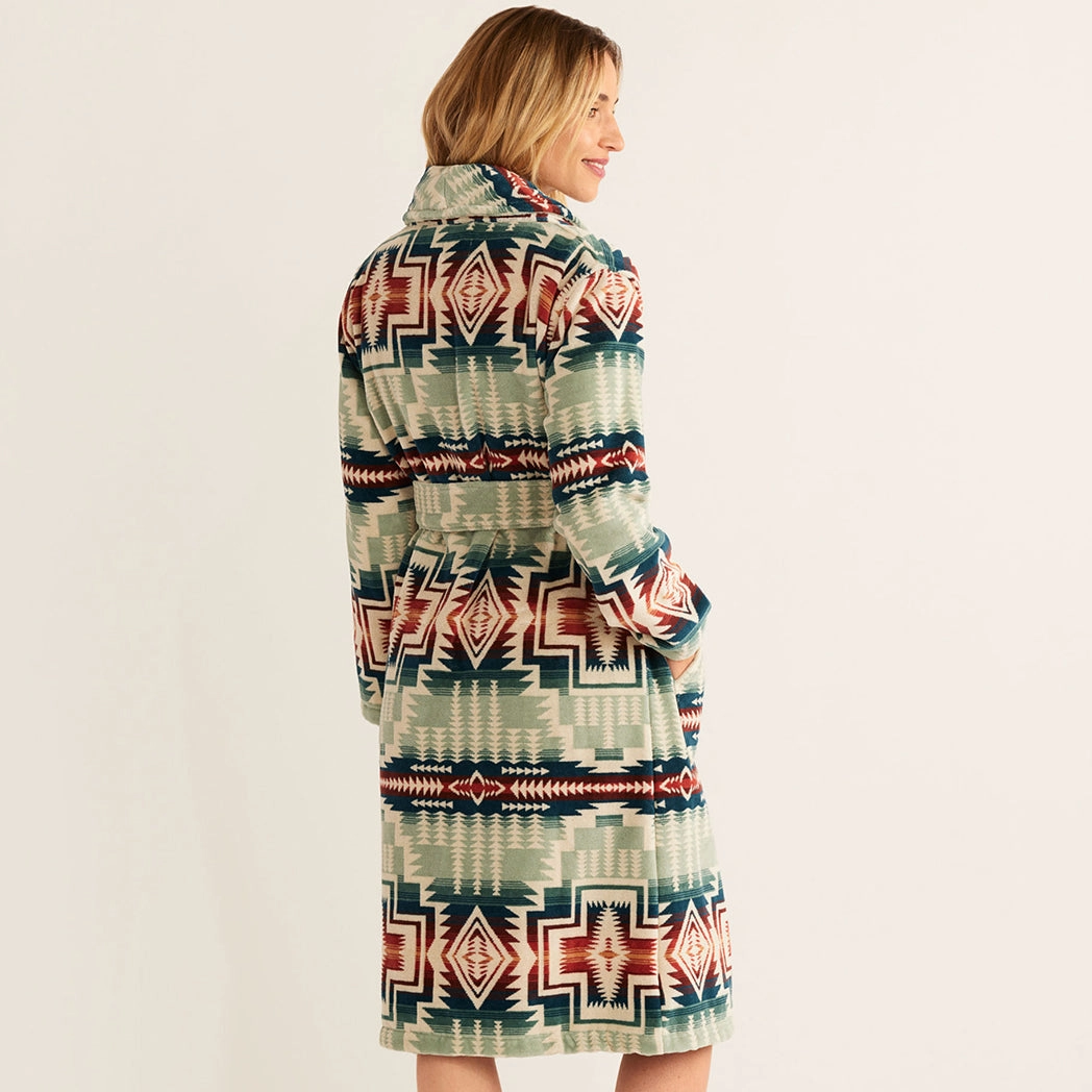 Pendleton Silver Blue Harding Star Robe LightweightLayeredFabric PreWashed