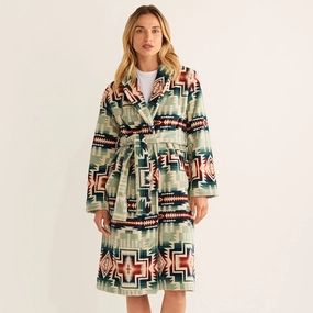 Pendleton Silver Blue Harding Star Robe UltraSoft Lining Reinforced Seams