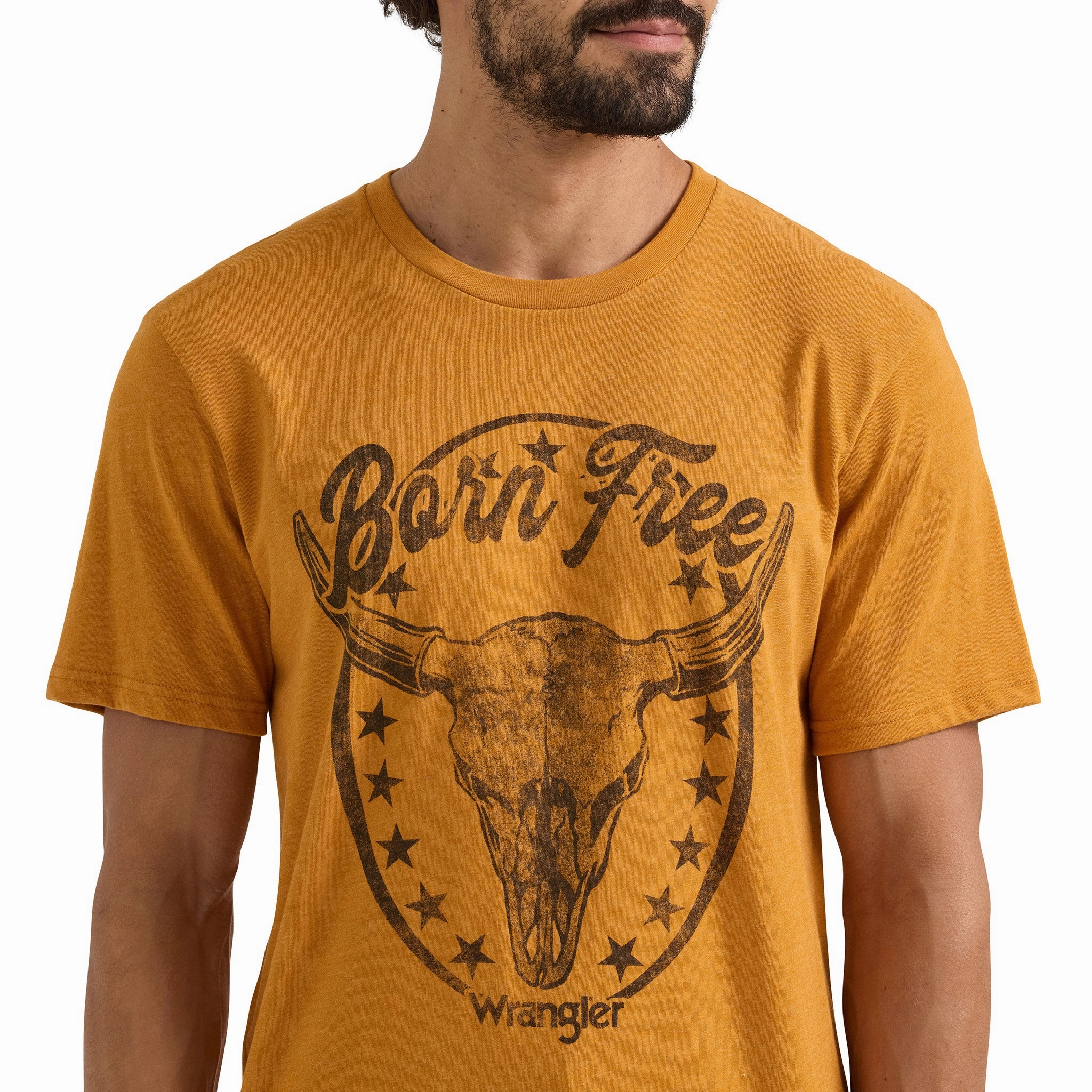 Wrangler Men's Born Free Graphic Tee Short Sleeve Layered Design