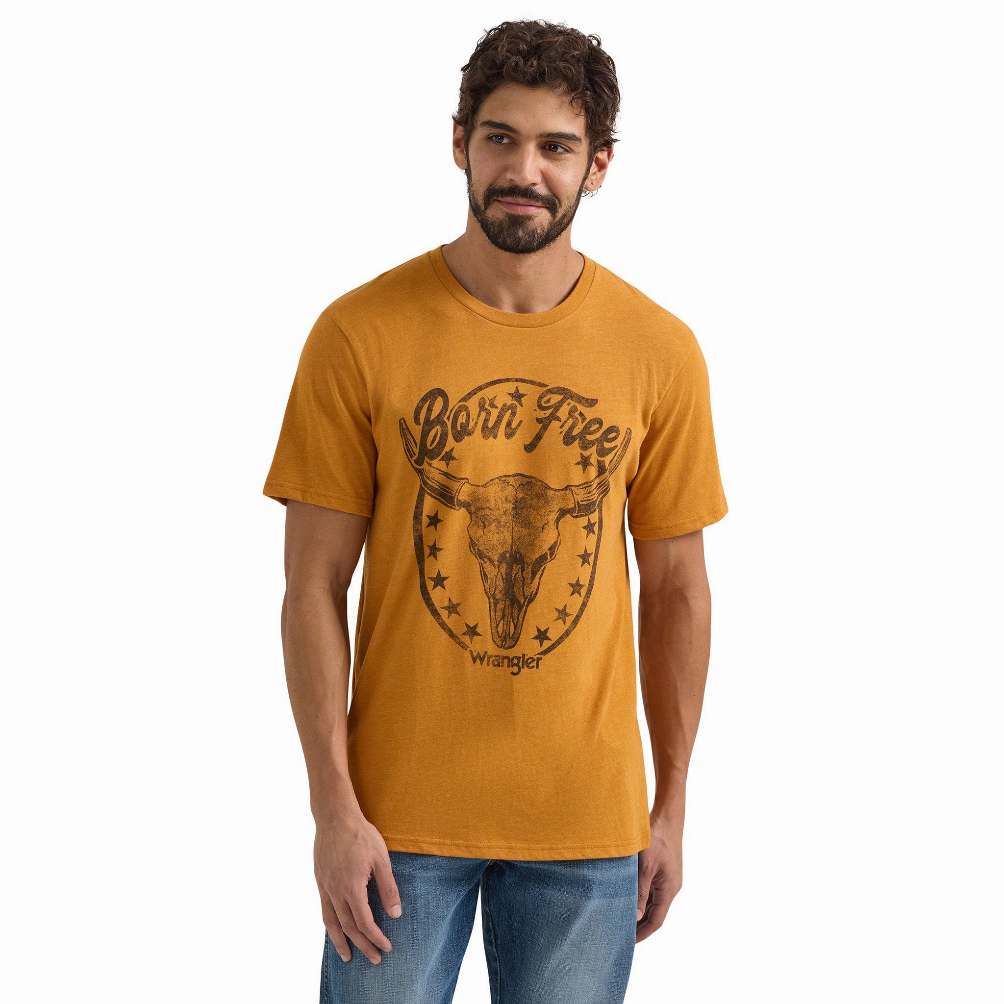 Wrangler Men's Born Free Graphic Tee Urban Trend Warm Layers