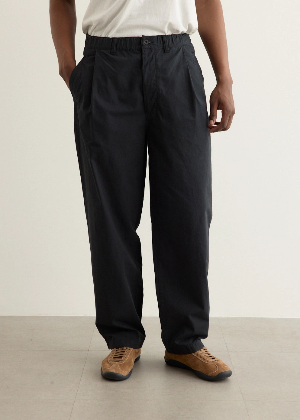 TaglessLabel Garment-Dye Deep Tuck Pants