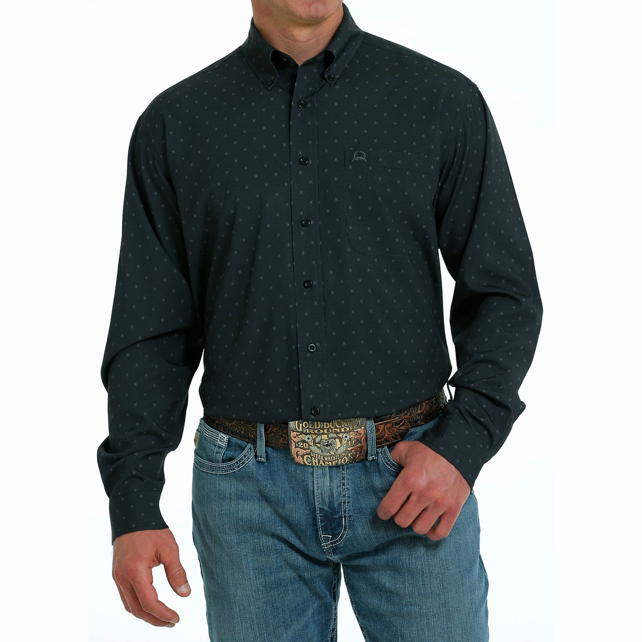 Cinch Men's Long Sleeve Arena Flex Shirt Active Fit Affordable Fashion