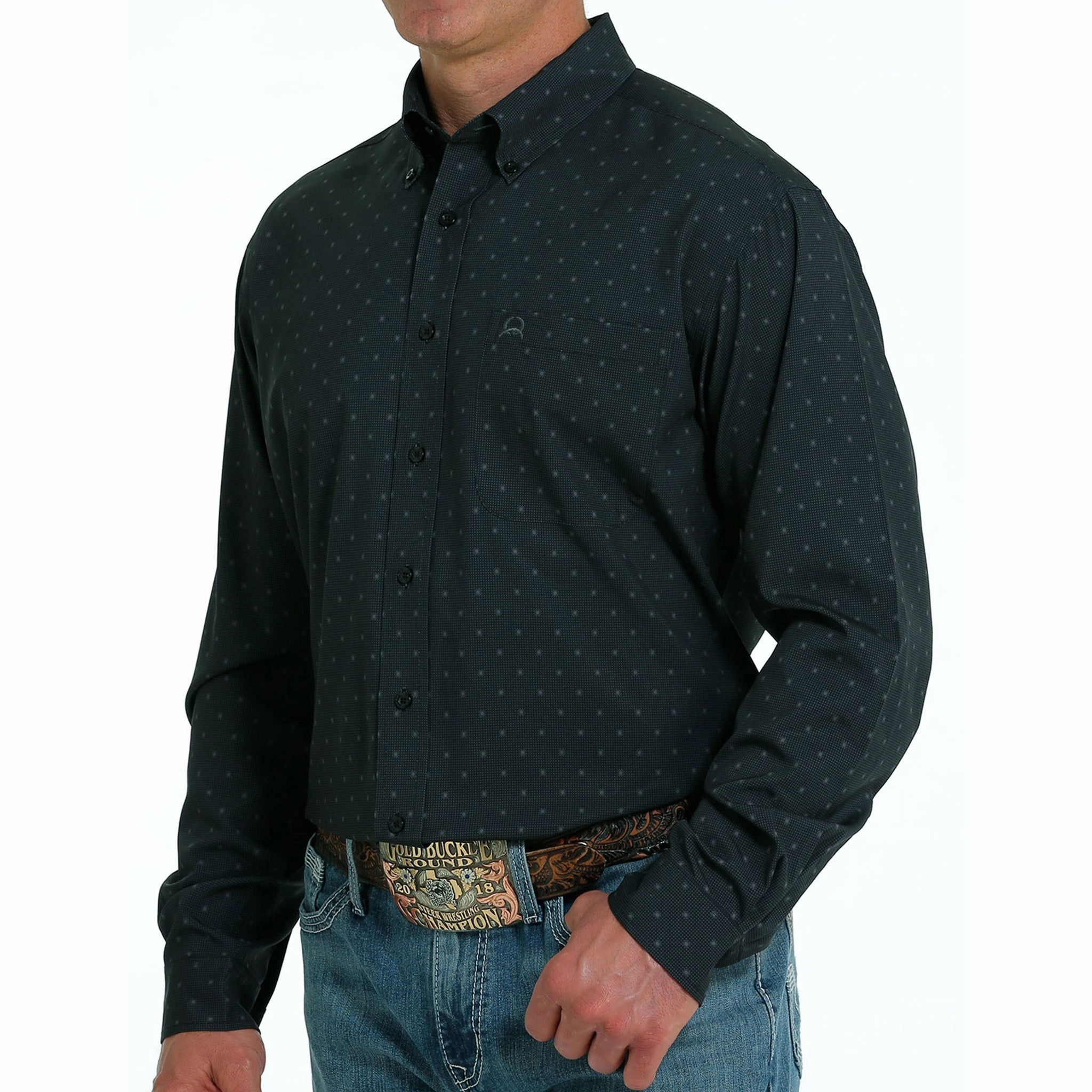 Country Charm Cinch Men's Long Sleeve Arena Flex Shirt