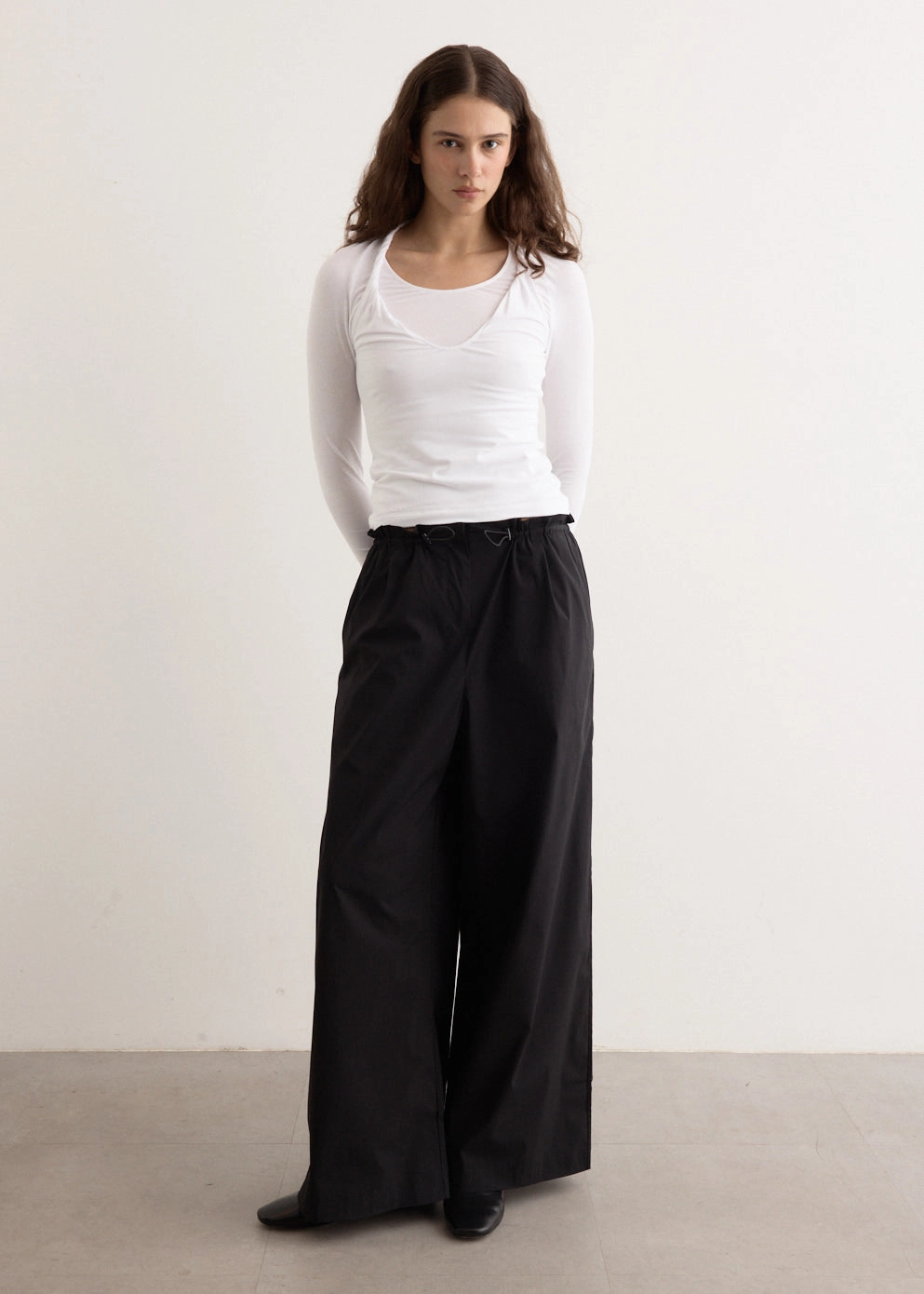 Petit Paperbag Waist Pants Casual Chic Look