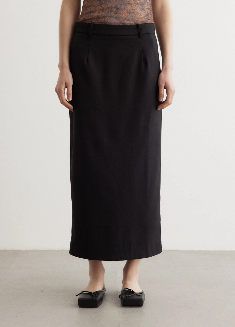 Vibrant color casual finish Pillar Long Tailored Skirt