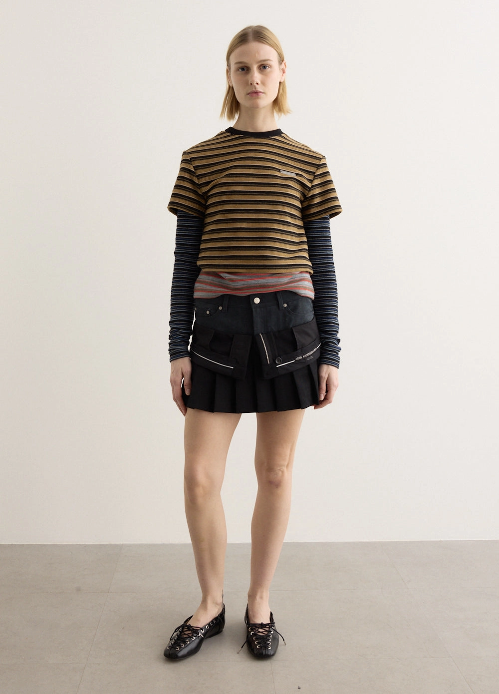 Inside Out Pleats Skirt Summer Picnic Art Gallery Visit