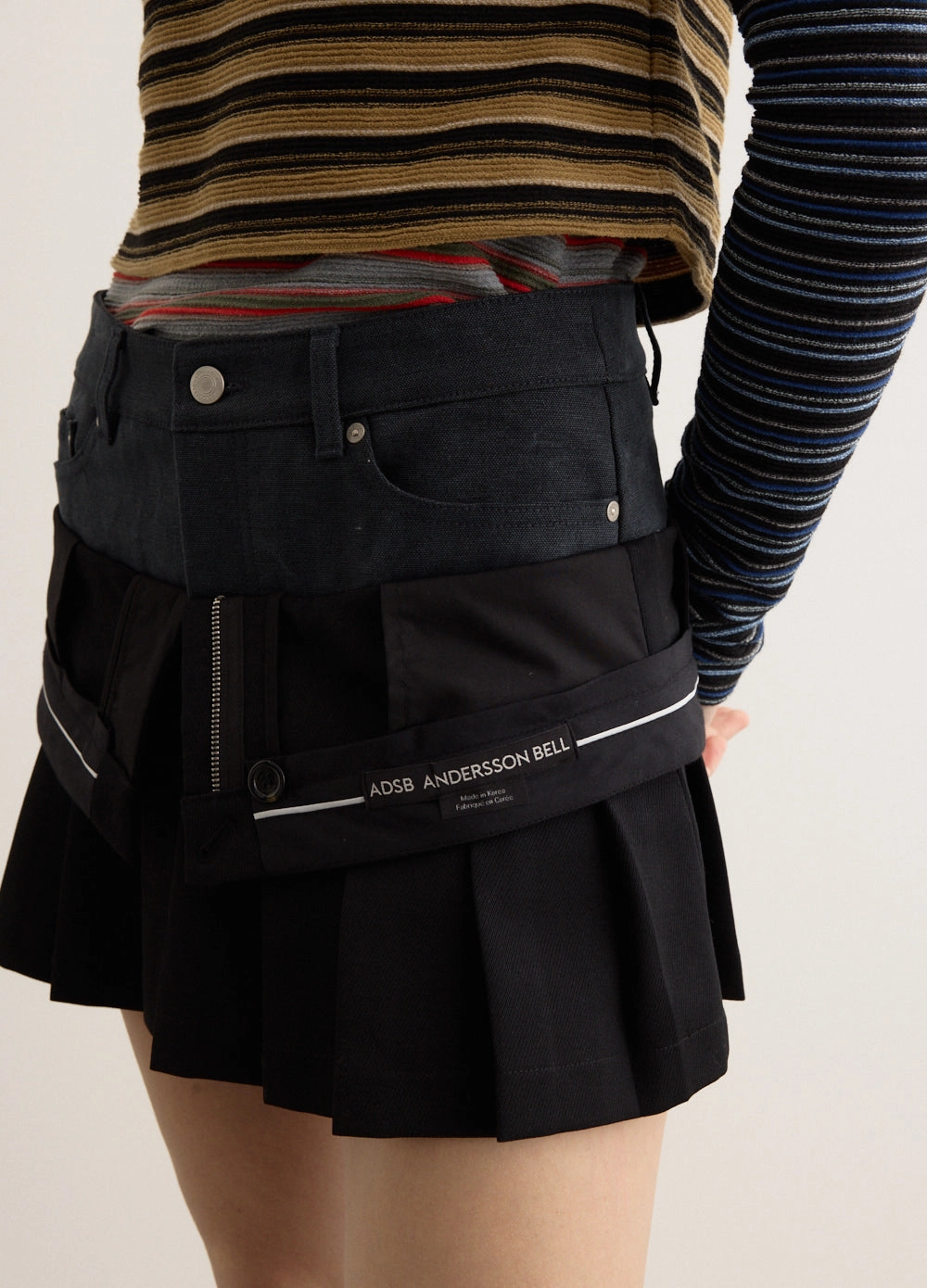 Travel Influence Inside Out Pleats Skirt