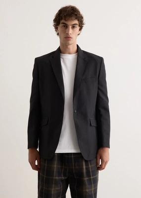 Polyester Ramie Poplin Tailored Jacket Comfy Layers