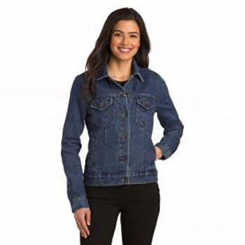 Trail To Town TapedZippers Port Authority Ladies Denim Jacket