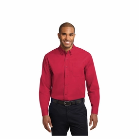 Casual Day Simple Layer Port Authority Men's Solid Red Shirt