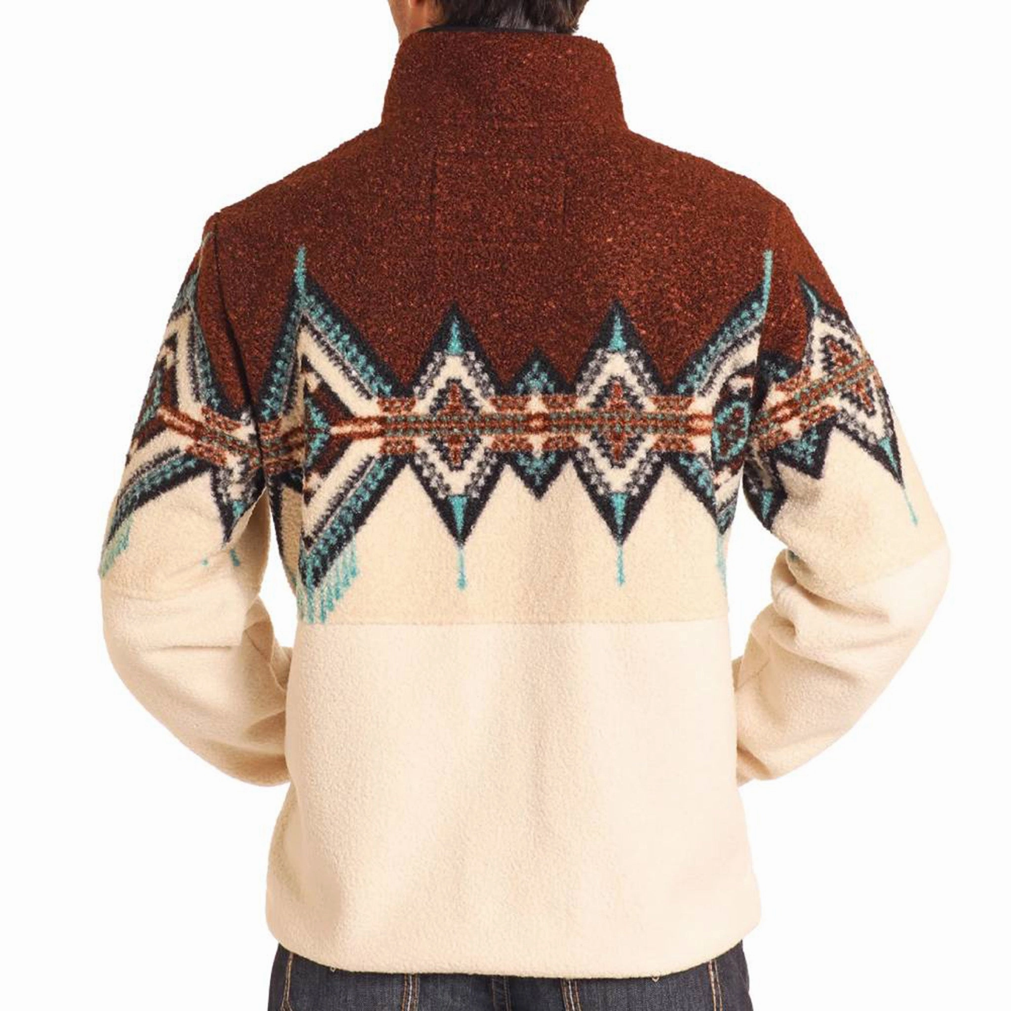 Double Layer Protection Powder River Men's Dark Brown Berber Pullover