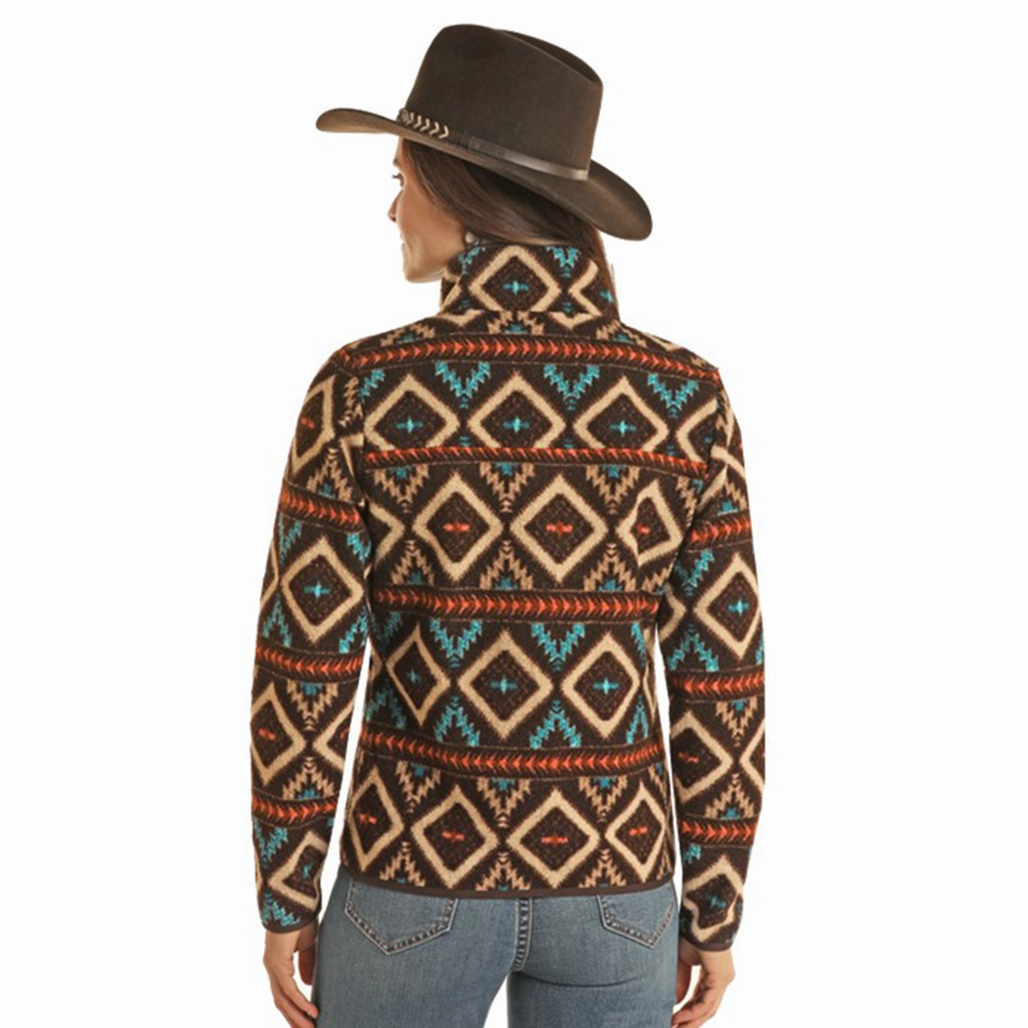 Powder River Women's Aztec Berber Jacket Notch Lapel