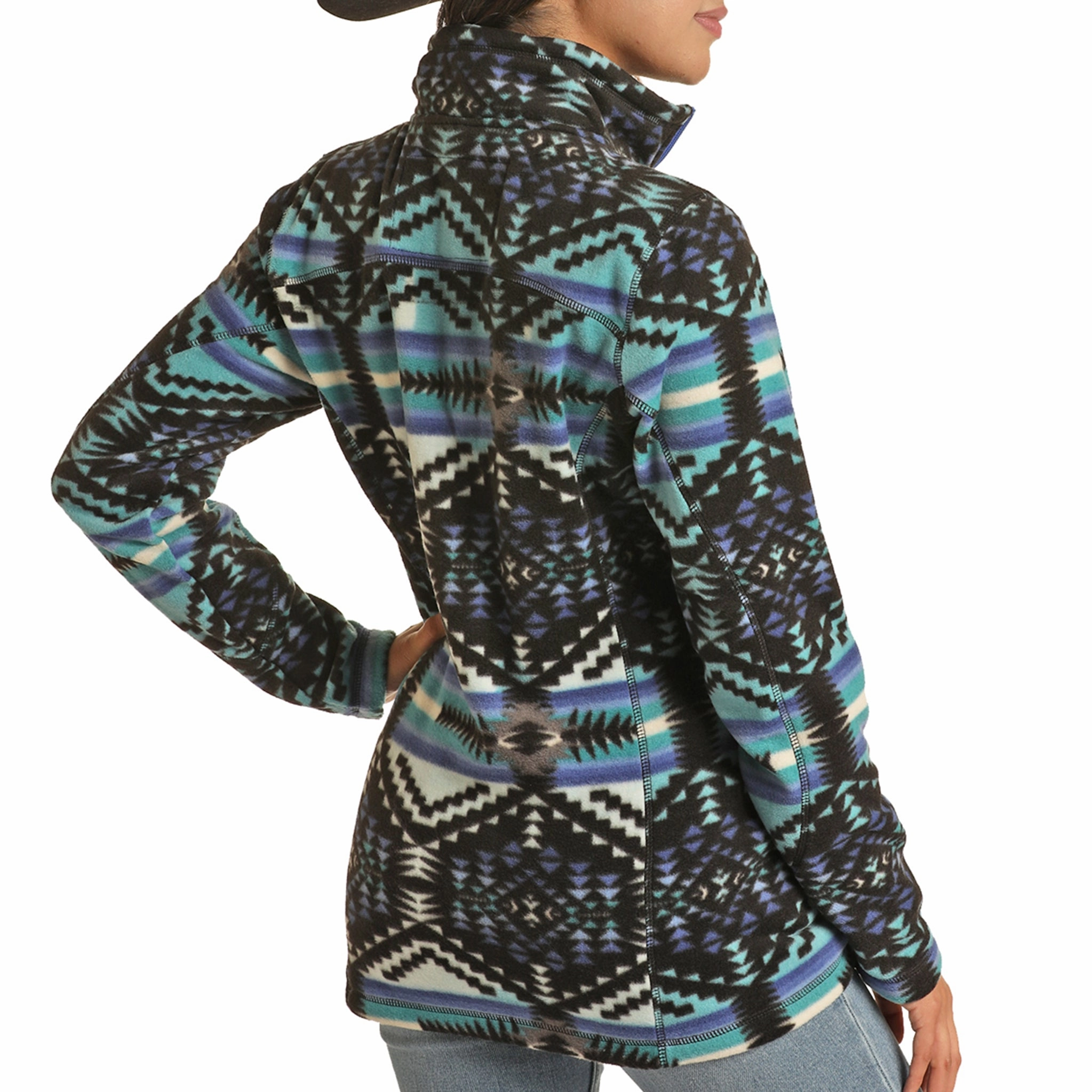 Powder River Women's Black Aztec Pullover Slim Fit Styles